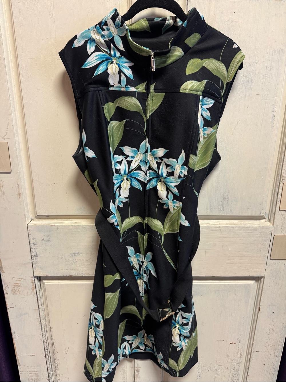 Women’s Tommy Hilfiger Black Floral Zip-Front Dress